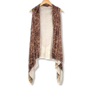 Essendi di nuovo‎ Wool Cashmere Blend Waterfall Cardigan Vest